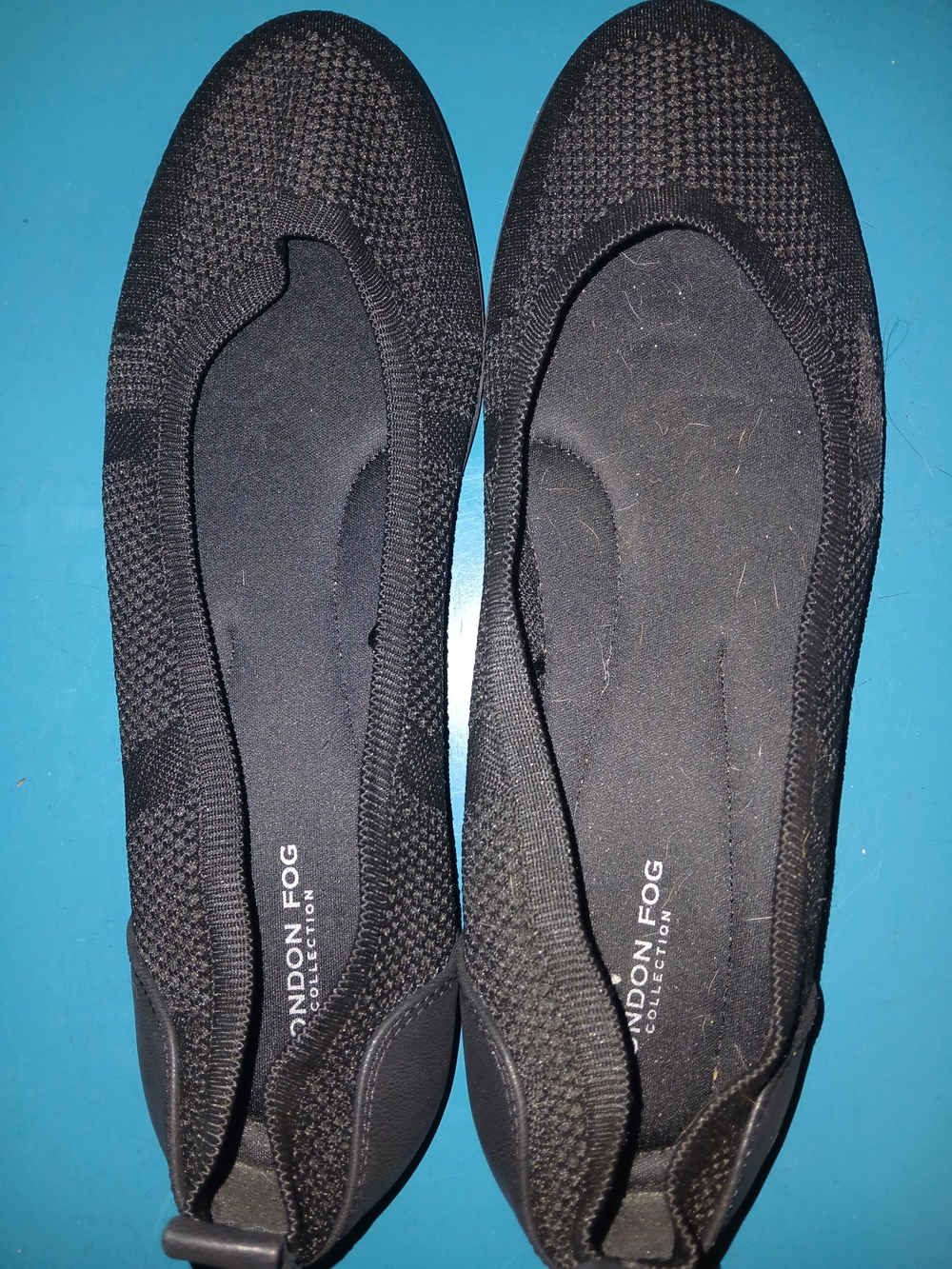 London Fog Men’s Black Slip-On Knit Shoes
